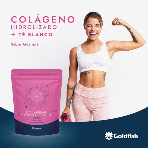 Imagen 4 de 7 de Plan 60 Dias Colágeno Hidrolizado Goldfish + Shaker Regalo