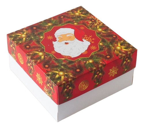 Caja Navidad Papa Noel 20x20x10 Sin Visor X20 Unidades