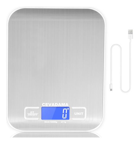 Báscula De Alimentos De Cocina Digital Recargable 10 Kg / 1g