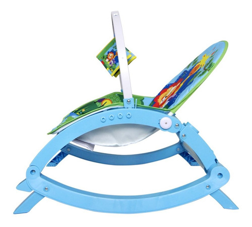 Imagem 2 de 7 de Cadeira De Descanso Vibratórioa Balanço E Musical Snack Azul