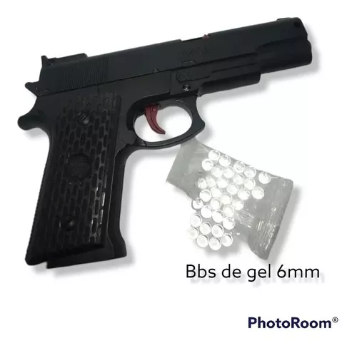 Kit Arminha de brinquedo Prata e Preta +1000 Bolinhas / Pistola de