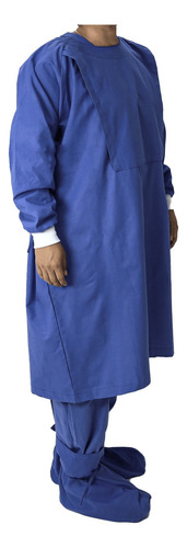 1 Bata Cirujano Hindiolino Uso Hospitalario Unitalla Azul