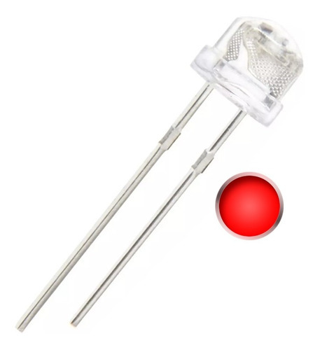 Led Rojo 5mm Alto Brillo Arduino 100 Unidades Straw Hat