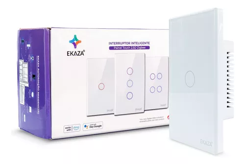 BSEED-Interruptor de atenuación Zigbee 1Gang, Interruptor táctil LED  inteligente de 1 vía, Control por aplicación Tuya Smart Life, Google Alexa,  Panel de vidrio