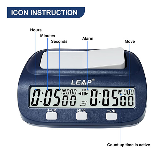 Leap Chess Clock Digital Chess Timer Reloj De Ajedrez Pro...