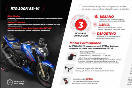 Imagen 12 de 13 de Nueva Tvs 200 Inyeccion Y Abs!!