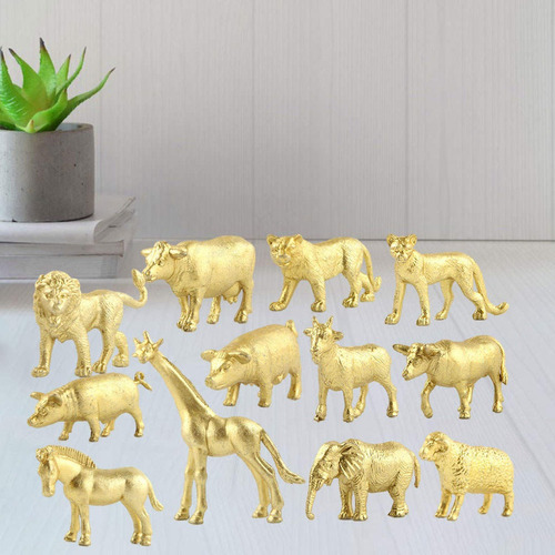 Figuras Grandes Realistas De Animales Salvajes Del Dorado