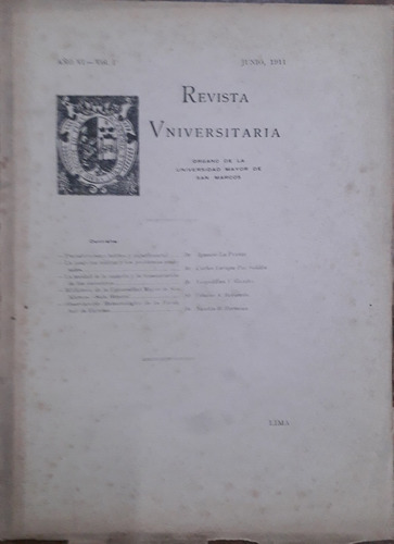 2726. Revista Universitaria- Universidad Mayor De San Marcos