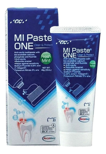 Mi Paste One Menta Pasta Dental 46gr Recaldent Gc