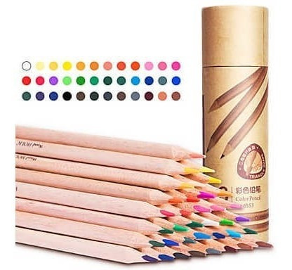 Imagen 2 de 3 de Lapices De Colores Triangulares X36 Deli - Detodo