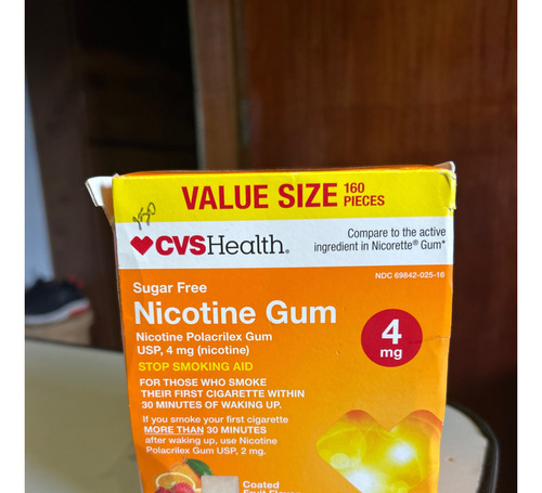 Chicles De Nicotina 4mg Cvs Health 150 Unidades