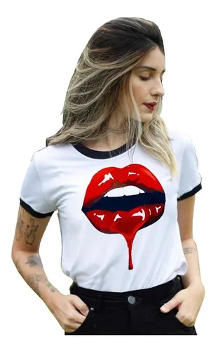 Blusa de labios rojos hotsell