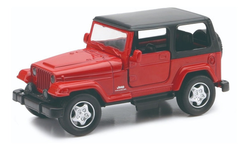 Auto Jeep Wrangler Metal Escala 1/32 Colección New Ray Color Rojo