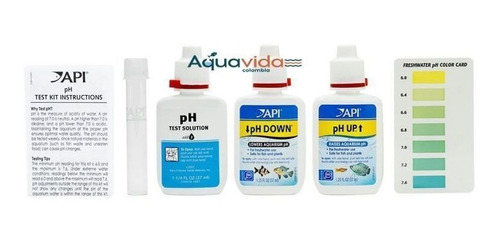 Kit De Prueba De Ph Api Mas Ajustador Para Acuarios Y