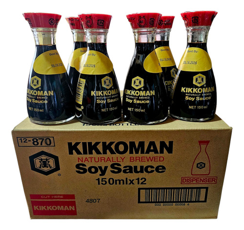 Salsa De Soja Premium Kikkoman 150ml, Japón Pack12unid.