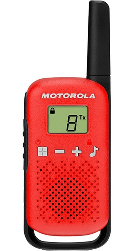 Comunicador de radio Motorola Talkabout T110br, 25 km, rojo y negro, 2 unidades