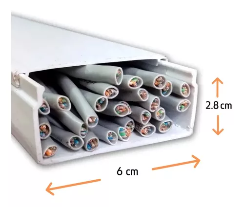 Canaleta Pvc Para Cable 10 Piezas 10x20mm X 1 Metro 1020