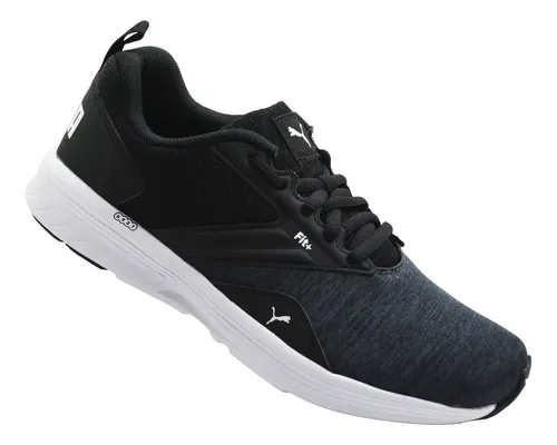 Tenis Puma Nrgy Comet 190556 06 Black White Unisex Softfoam