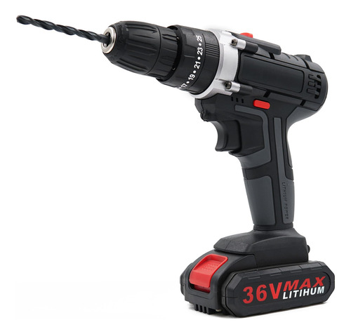 Taladro Inalámbrico 36 V Max Con Luz Y 2 Velocidades Color Frecuencia