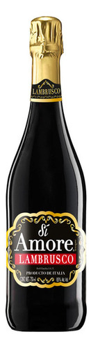 Pack De 6 Vino Tinto Si Amore Lambrusco 750 Ml