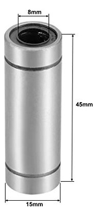 Rodamientos Lineales Extralargos Uxcell Lm8uu, Diámetro De O