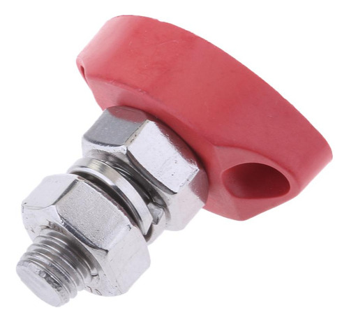 Bloque De Conexiones Poste De Potencia Negro 8mm Rojo