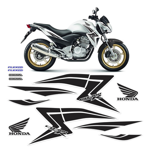 Kit Adesivos Moto Honda Cb300r 2015 Faixa Modelo Original