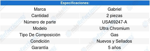 Kit2 Amortiguadores Traseros Para Kia Forte L4 2.0l 16-19