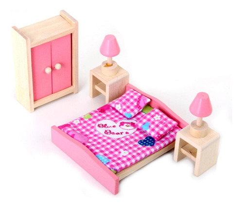 Juego De Sala De Juguete De Madera Accesorio