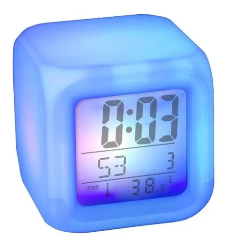 Reloj Despertador Digital Símil Madera Fecha/Temperatura — El Capitán