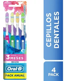 Oral B Cepillo Dental Indicator Clasico 35s (4 Unidades)