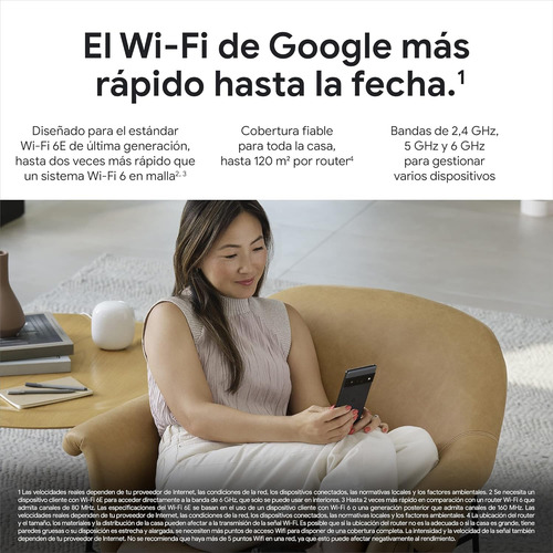 Google Nest Wifi Pro, Wi-fi 6e: Sistema De Wi-fi