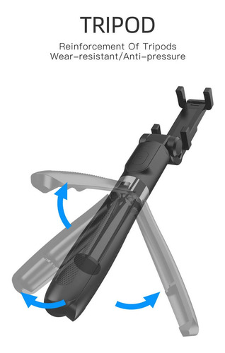 Imagen 8 de 10 de Trípode Inalámbrico Bluetooth Selfie Stick Con Mando A Dista