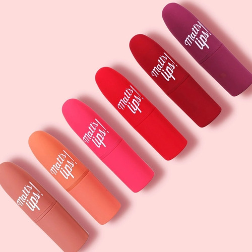 Labial Matte Rojo, Rosa Y Uva