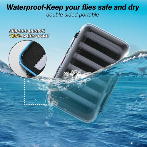Caja De Pesca Con Mosca De Doble Cara Impermeable Para Apare