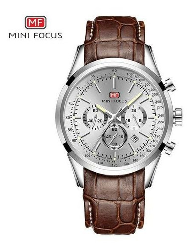 Relogio De Pulso, Pulseira Em Couro, Marca Mini Focus