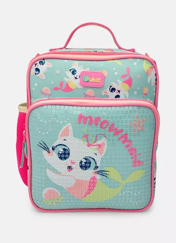 Lancheira Térmica Escolar Gato Galactico Infantil - Shop Macrozao