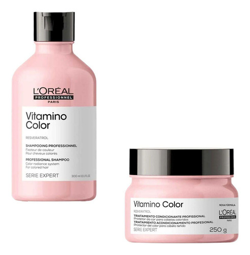 Kit Shampoo 300ml E Máscara 250g Loreal Vitamino Color