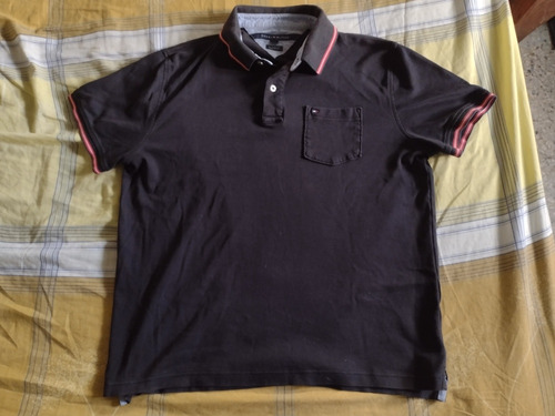 Chemise Marca Tommy Hilfiger Negra Talla L/g Custom Fit 