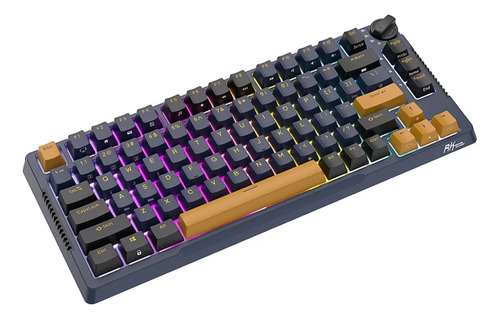 Teclado Royal Kludge Rk-h81 Star Night Sky Cyan Switch Idioma Inglés Us
