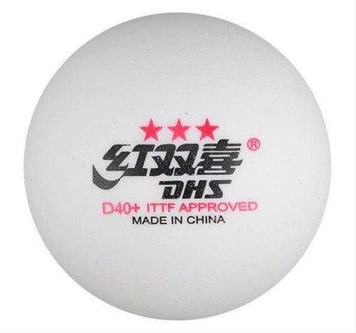 10 pelotas de tenis de mesa DHS 40+ Professional, 3 estrellas, color blanco