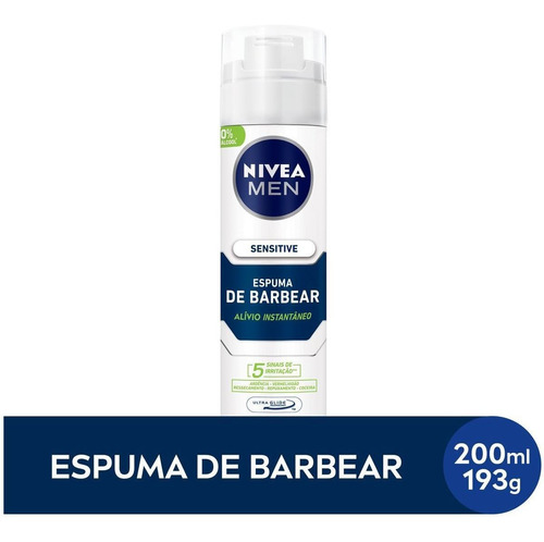 Espuma de Barbear Sensitive Nivea Men 200ml