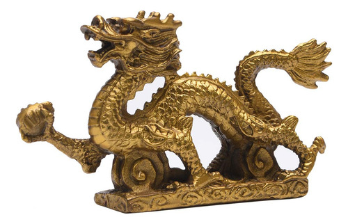 Figura Decorativa De Latn Feng Shui Con Diseo De Dragn Chino