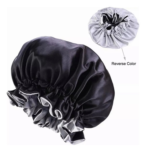 Gorro De Satín Para Dormir Y Proteger El Cabello Doble Capa