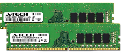 Memorias Ram A-tech, 2 X 8 Gb, Ddr4 2666 Mhz, Udimm, Cl19