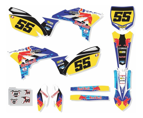 Kit Adesivos Moto Trilha Yamaha Yz 250f 2011 0,20mm Ca-15902