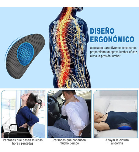 Luomal Soporte Almohada Lumbar De Espuma De Memoria Foam