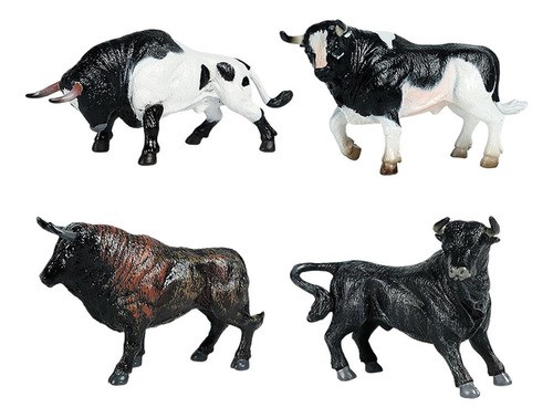 12 Piezas De Juguete De Vaca De Ganado De Toro Simulado