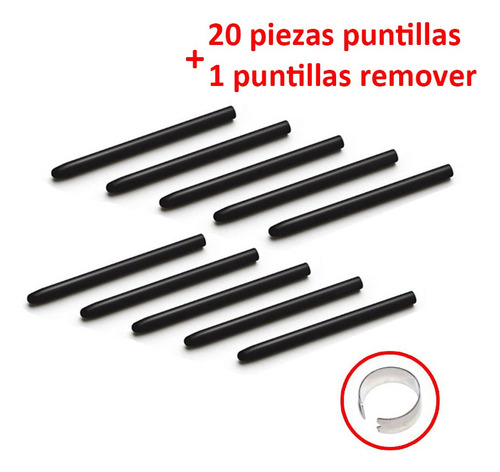 20 Pza Repuesto puntas pluma wacom Y 1 Nibs Remover