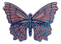 Comprar Mariposa T Holográfica Super Gigante Base Goma Egl(10utotal) Azul\u002Frosa Mariposas Troqueladas Holográficas Super Gigantes Con Base Goma Eva Glitter